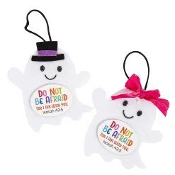 Religious Halloween Ghost Ornament Craft Kit - Makes 12