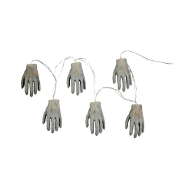 Set Of 6 Skeleton Hands Halloween Light Set