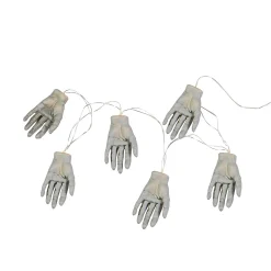 Set Of 6 Skeleton Hands Halloween Light Set