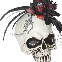 Skull With Eyeball Flower Decoration