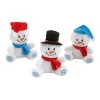 Snowflake Stuffed Snowmen With Hats And Scarves- 12 Pc.