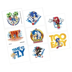Sonic The Hedgehog™ Temporary Tattoos - 8 Pc
