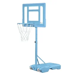 Soozier Pool Side Portable Basketball Hoop System Stand Goal With Height Adjustable 3Ft 4Ft 32'' Backboard