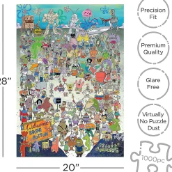 Spongebob Squarepants Cast 1000 Piece Jigsaw Puzzle