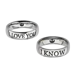 Star Wars "I Love You" / "I Know" Ring Set, Women's Size 7, Men's Size 10