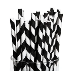 Striped Paper Straws - 24 Pc.