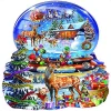 Sunsout Christmas Snow Globe 1000 Pc Special Shape Jigsaw Puzzle