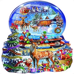 Sunsout Christmas Snow Globe 1000 Pc Special Shape Jigsaw Puzzle