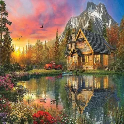 Sunsout The Mountain Cabin 1000 Pc Jigsaw Puzzle