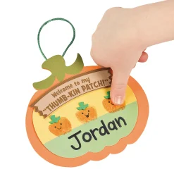 Thumbprint Pumpkin Patch Craft Kit - Makes 12