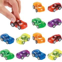 Transparent Pull-Back Cars - 12 Pc.