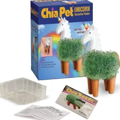 Unicorn With Rainbow Horn Chia Pet Decorative Planter
