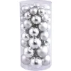 Vickerman Shatterproof 1.5"-2" Silver Shiny And Matte Ball Christmas Ornament Assortment, 50 Per Box
