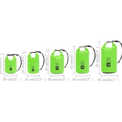 Vidaxl Dry Bag Green 2.6 Gal Pvc
