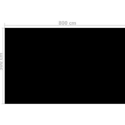 Vidaxl Floating Rectangular Pe Solar Pool Film 26.3 X 16.5 Ft Black