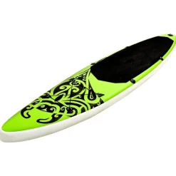 Vidaxl Inflatable Stand Up Paddleboard Set 144.1"X29.9"X5.9" Green