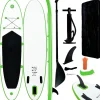 Vidaxl Inflatable Stand Up Paddleboard Set Green And White Paddleboard