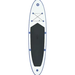Vidaxl Stand Up Paddle Board Set Sup Surfboard Inflatable Blue And White