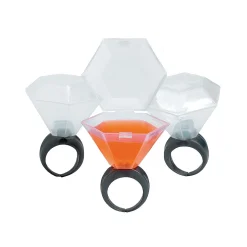 Wedding Ring Plastic Shot Glasses - 12 Ct.