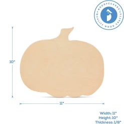 Woodpeckers Crafts, Diy Unfinished Wood 11" Pumpkin Cutout, Pack Of 3