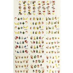 Wrapables Santa & Friends Water Slide Nail Art Decals (11 Sheets/220 Nail Decals)